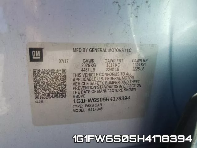 1G1FW6S05H4178394 фото 2