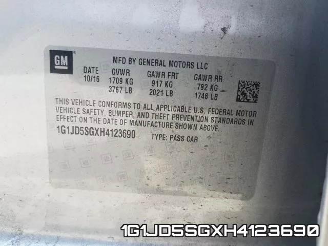 1G1JD5SGXH4123690 фото 2