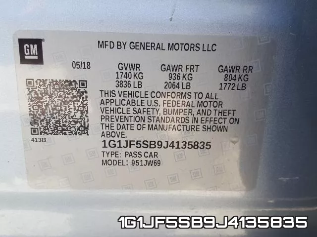 1G1JF5SB9J4135835 фото 2