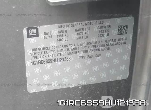 1G1RC6S59HU121388 фото 10