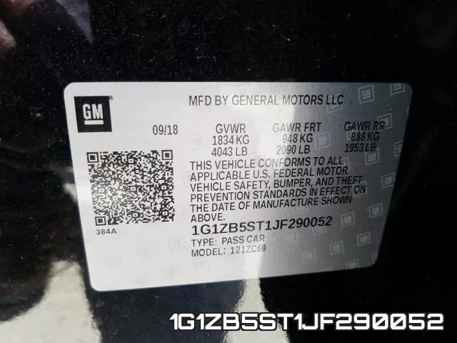 1G1ZB5ST1JF290052 фото 2