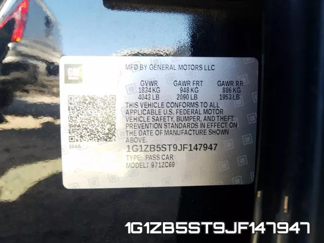1G1ZB5ST9JF147947 фото 2