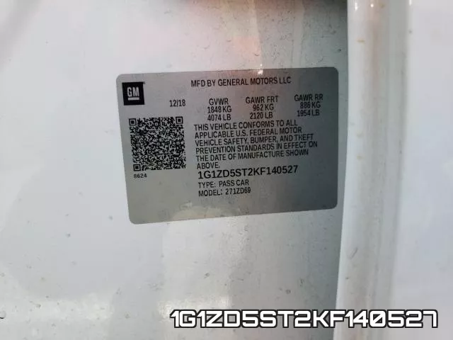 1G1ZD5ST2KF140527 фото 2