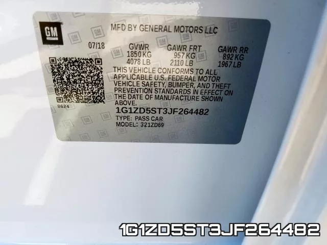 1G1ZD5ST3JF264482 фото 2