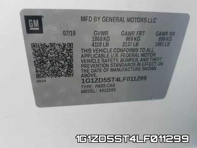 1G1ZD5ST4LF011299 фото 2