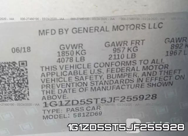 1G1ZD5ST5JF255928 фото 10