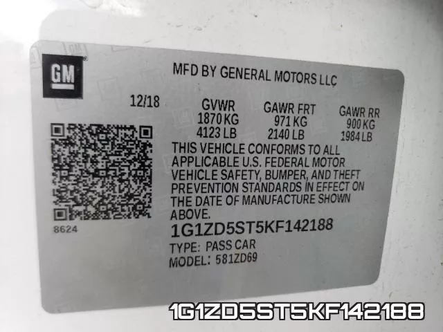 1G1ZD5ST5KF142188 фото 2
