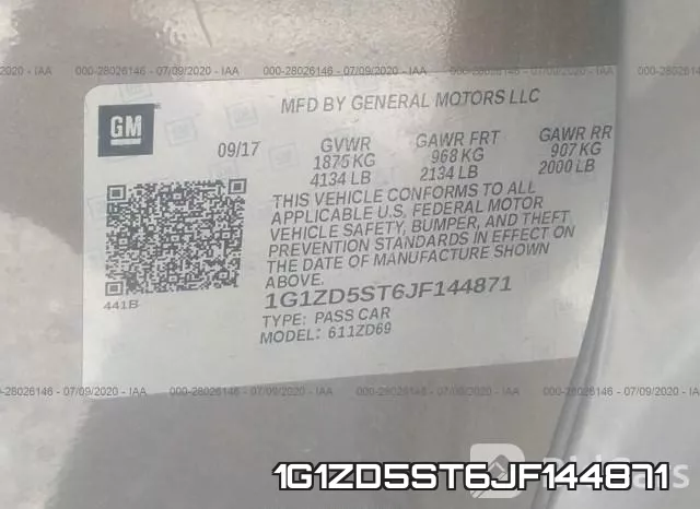1G1ZD5ST6JF144871 фото 10