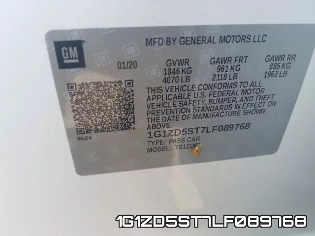 1G1ZD5ST7LF089768 фото 2