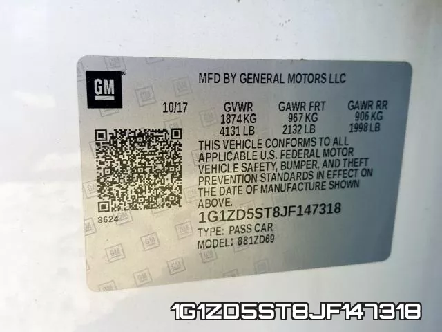 1G1ZD5ST8JF147318 фото 2