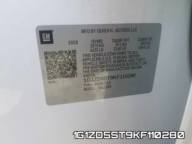 1G1ZD5ST9KF110280 фото 2