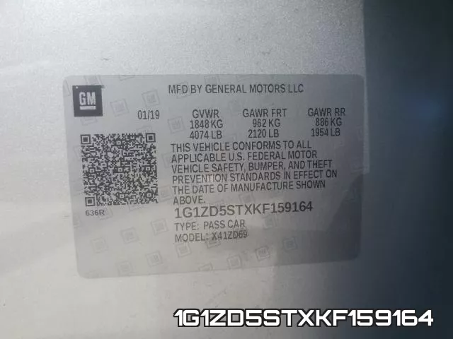 1G1ZD5STXKF159164 фото 2