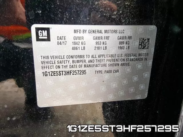 1G1ZE5ST3HF257295 фото 2