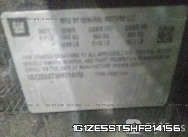 1G1ZE5ST5HF214156 фото 10