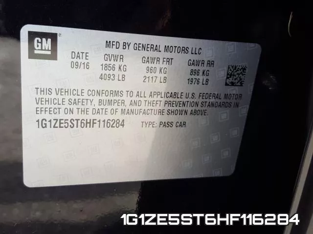 1G1ZE5ST6HF116284 фото 2