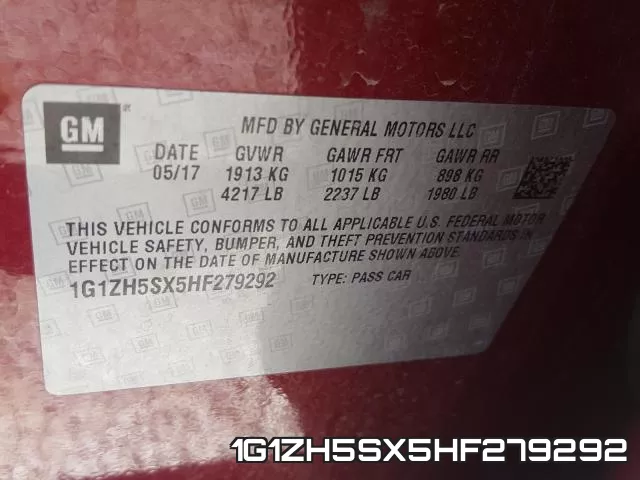 1G1ZH5SX5HF279292 фото 2