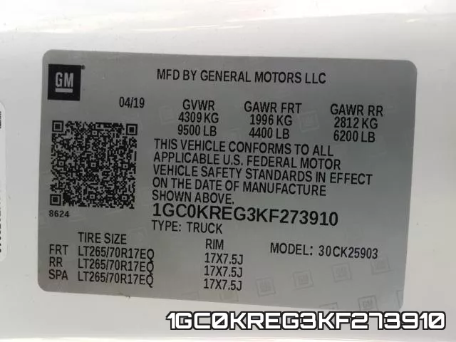 1GC0KREG3KF273910 фото 2