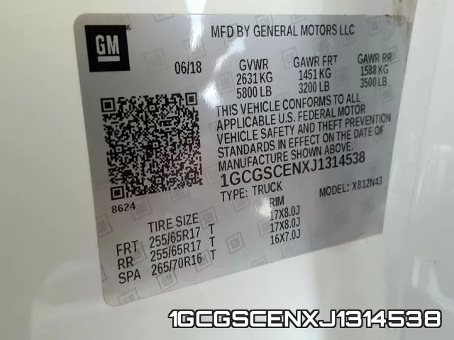 1GCGSCENXJ1314538 фото 2
