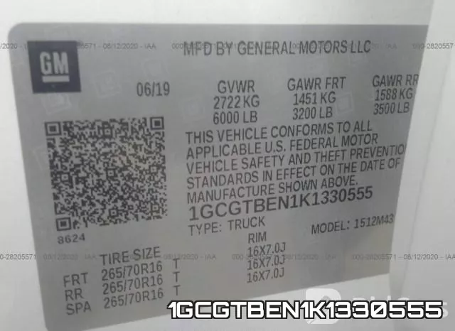 1GCGTBEN1K1330555 фото 10