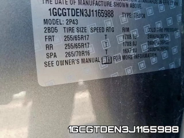 1GCGTDEN3J1165988 фото 2