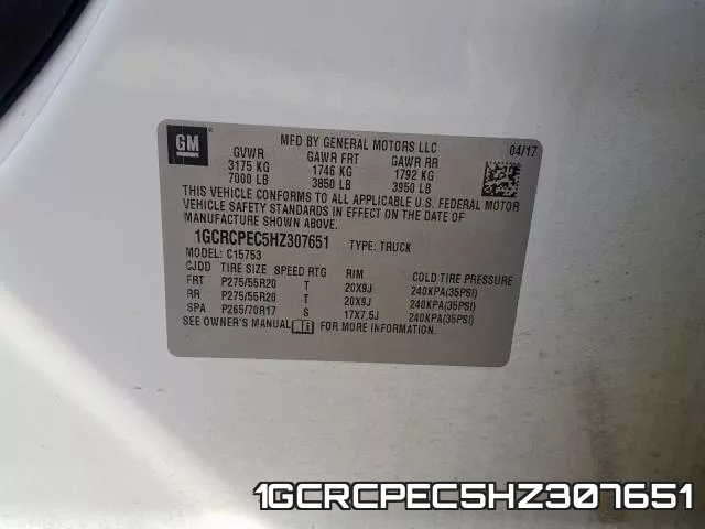 1GCRCPEC5HZ307651 фото 2