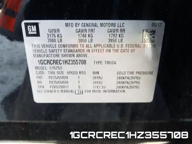 1GCRCREC1HZ355708 фото 2