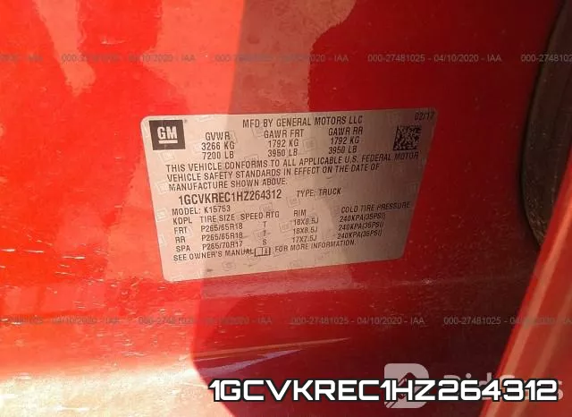 1GCVKREC1HZ264312 фото 10