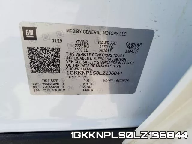 1GKKNPLS0LZ136844 фото 2