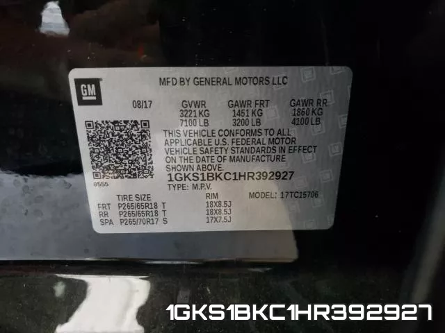 1GKS1BKC1HR392927 фото 2