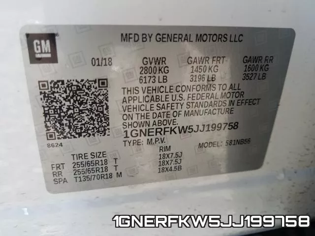 1GNERFKW5JJ199758 фото 2