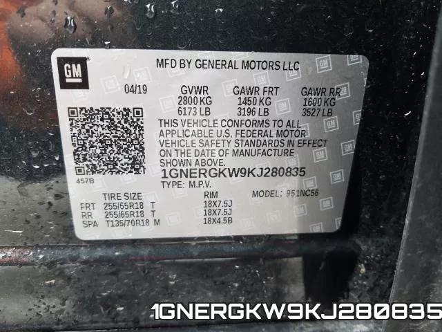 1GNERGKW9KJ280835 фото 2