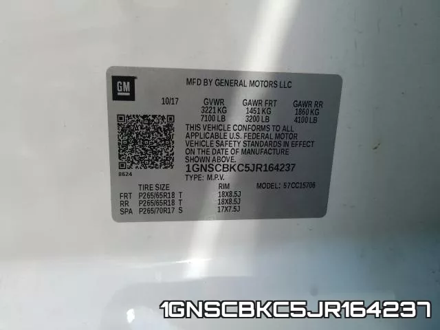 1GNSCBKC5JR164237 фото 2