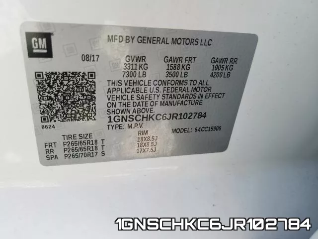 1GNSCHKC6JR102784 фото 2