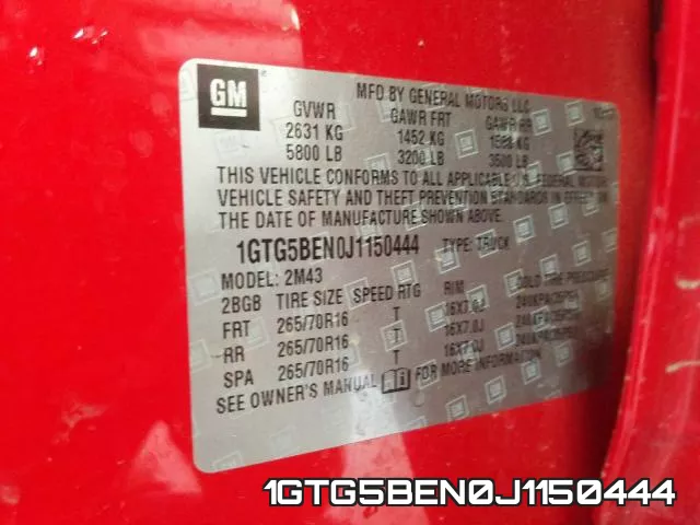 1GTG5BEN0J1150444 фото 2