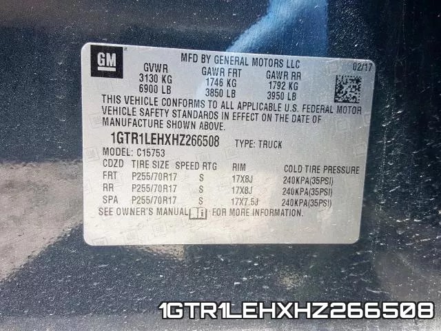 1GTR1LEHXHZ266508 фото 2