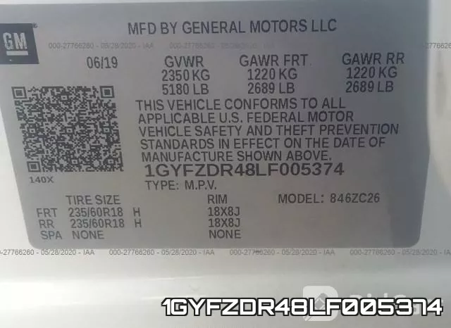 1GYFZDR48LF005374 фото 10