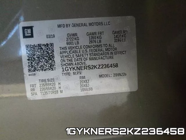1GYKNERS2KZ236458 фото 2