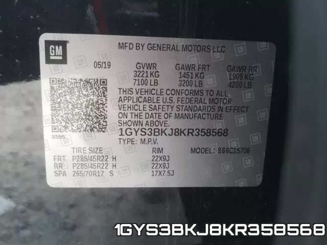 1GYS3BKJ8KR358568 фото 2