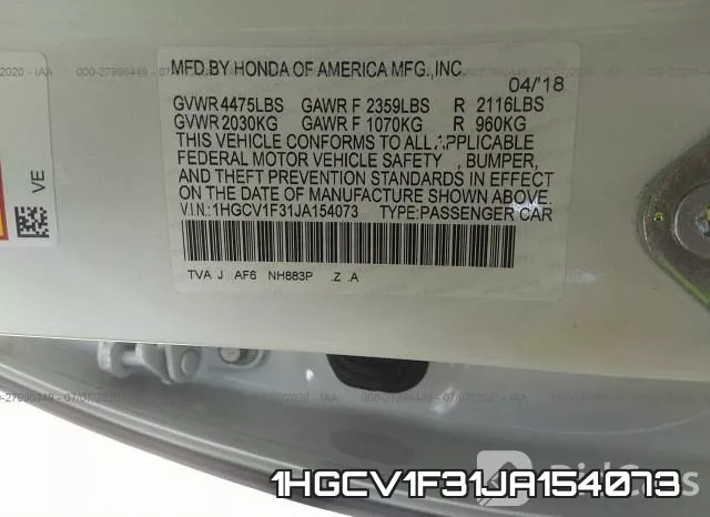 1HGCV1F31JA154073 фото 10