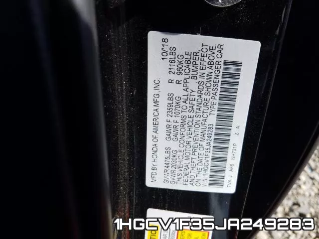 1HGCV1F35JA249283 фото 2