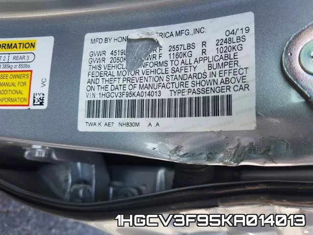 1HGCV3F95KA014013 фото 2