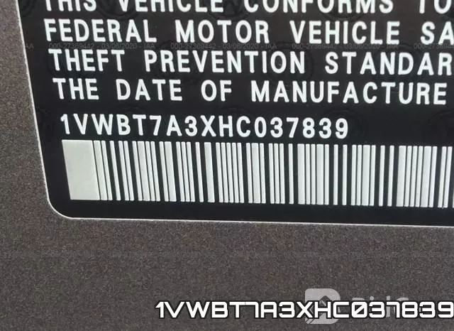 1VWBT7A3XHC037839 фото 10