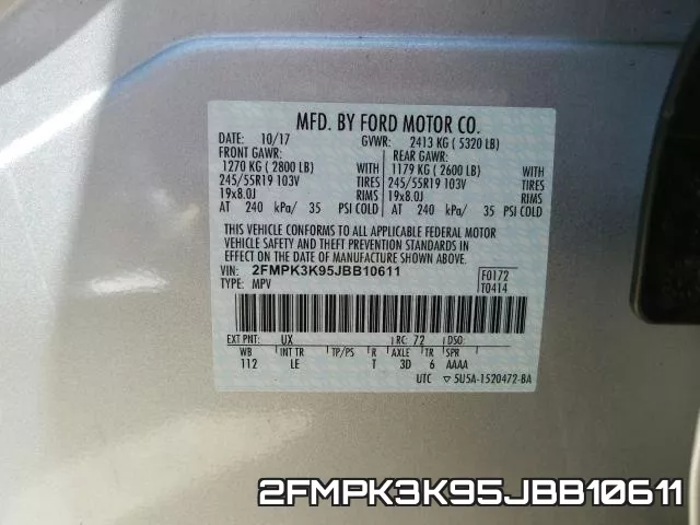 2FMPK3K95JBB10611 фото 2