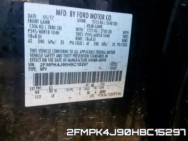 2FMPK4J90HBC15297 фото 2