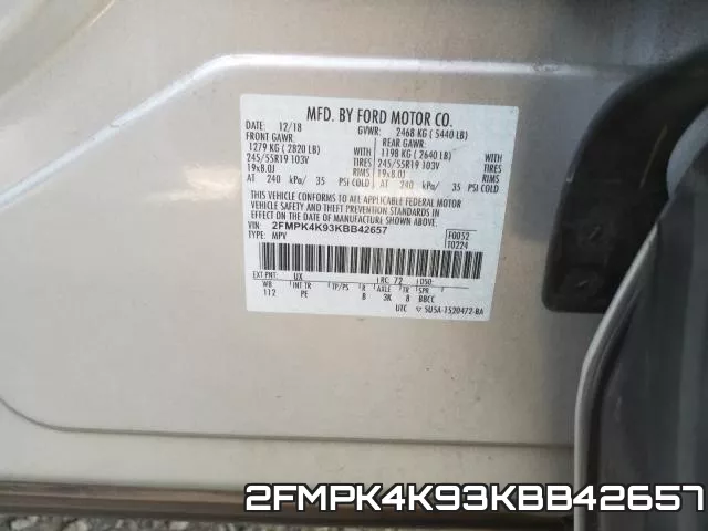 2FMPK4K93KBB42657 фото 2
