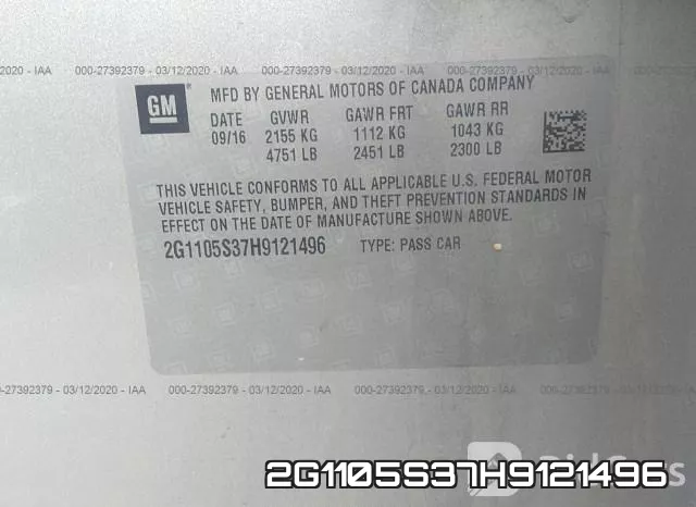 2G1105S37H9121496 фото 10