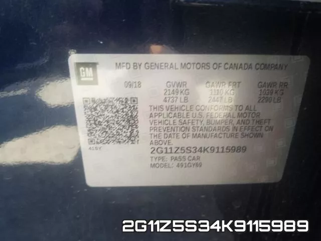 2G11Z5S34K9115989 фото 2