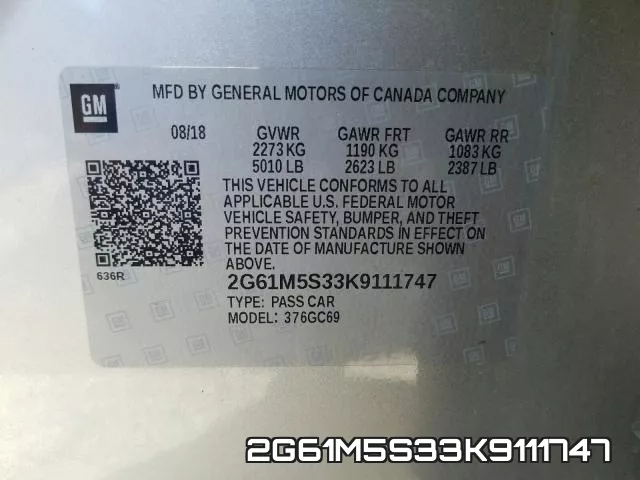 2G61M5S33K9111747 фото 2
