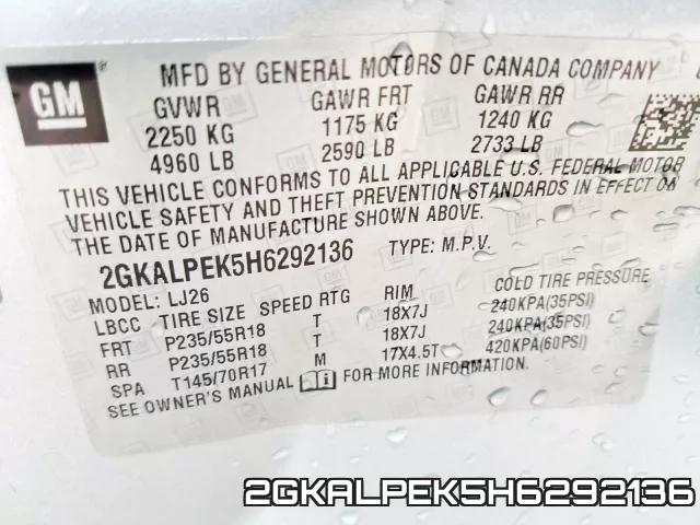 2GKALPEK5H6292136 фото 2