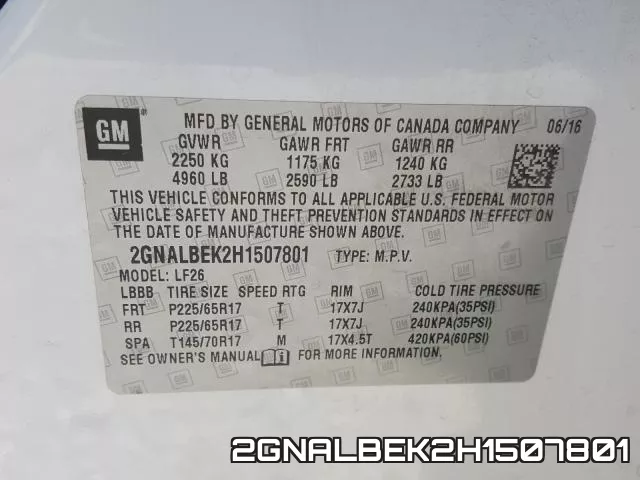 2GNALBEK2H1507801 фото 2
